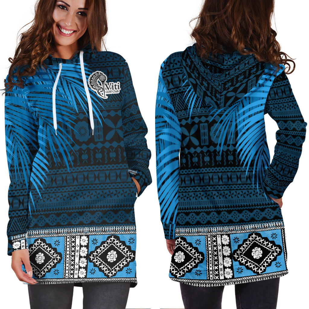 Fiji Hoodie Dress Gold Club Bula Special Fabric Leaves