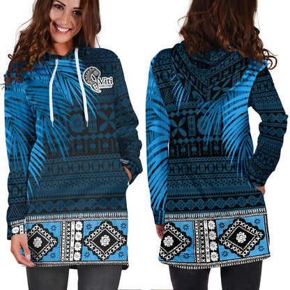 Fiji Hoodie Dress Gold Club Bula Special Fabric Leaves
