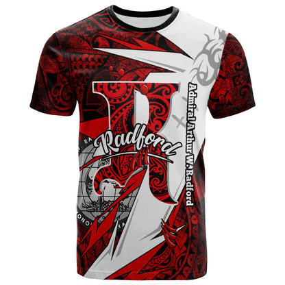 Hawaii Polynesian T-shirt - Admiral Arthur W. Radford High School Tribal Pattern