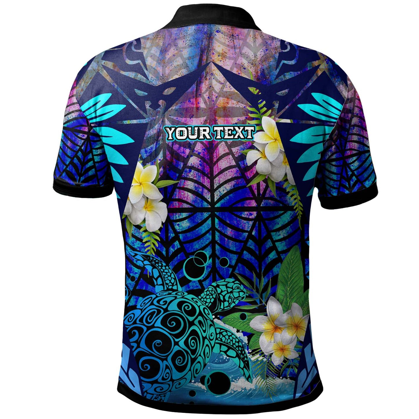 Tonga Custom Polo Shirt - Apifo'ou College Polynesian with Tribal Turtle Plumeria and Tonga Style