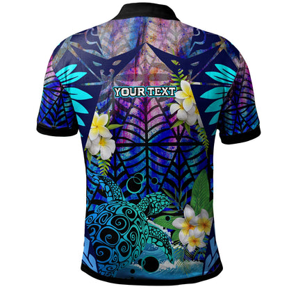Tonga Custom Polo Shirt - Apifo'ou College Polynesian with Tribal Turtle Plumeria and Tonga Style