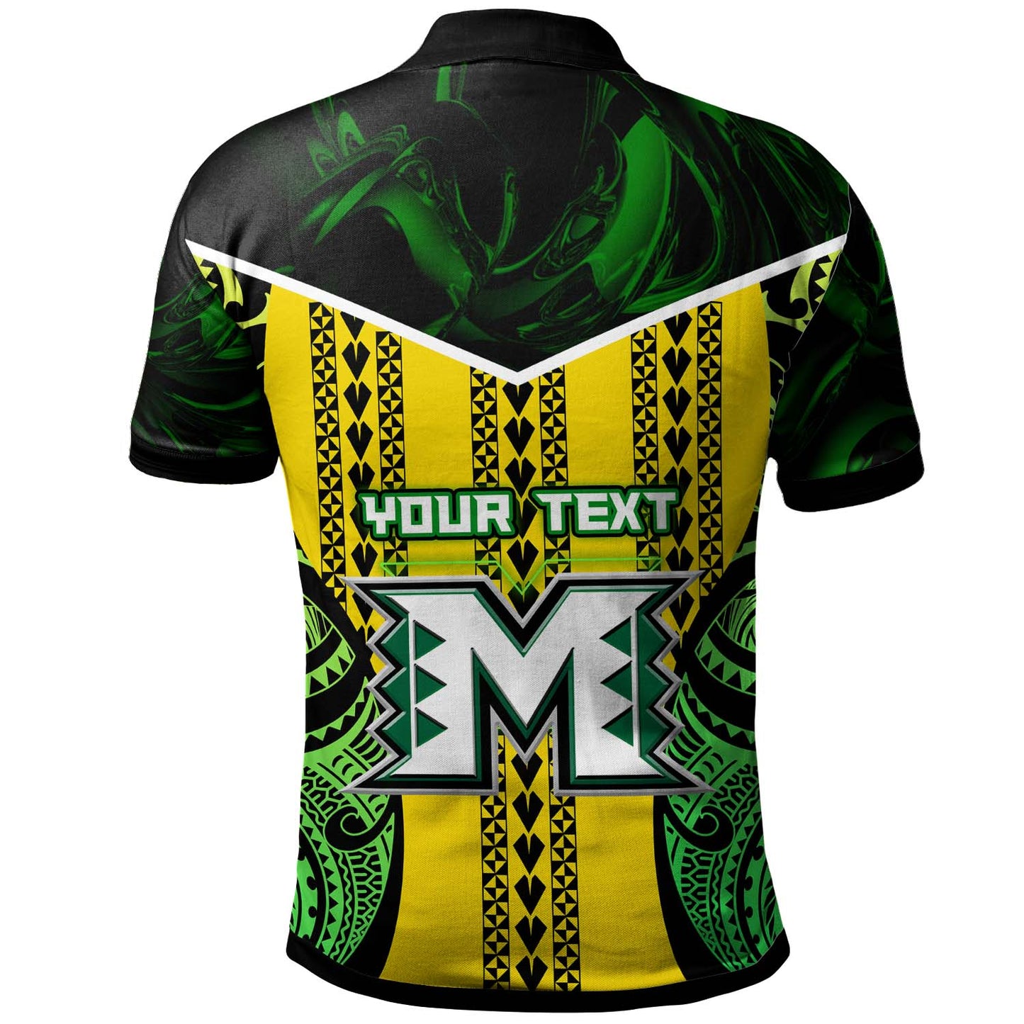Hawaii Custom Personalised Polo Shirt - Moloka'i High School Polynesian Farmer with Tribal Pattern