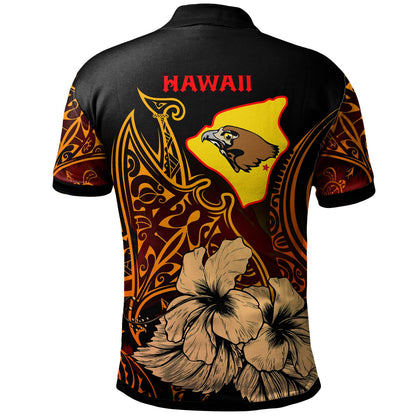 Hawaii Custom Polo Shirt - Ke Kula o Ehunuikaimalino High School with Polynesian Pride Pattern