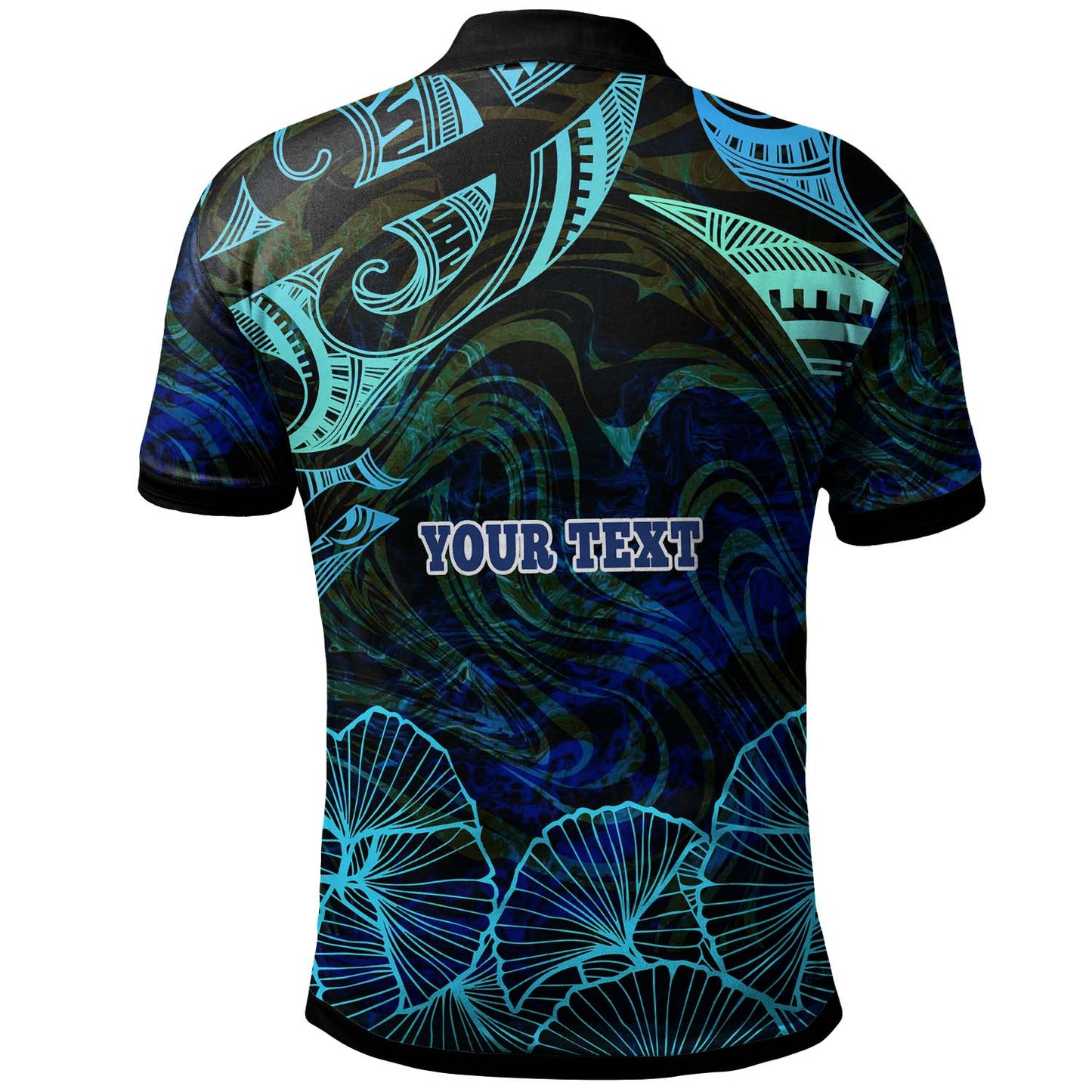 Hawaii Custom Personalised Polo Shirt - Waimea High School Surfer Polynesian Pattern