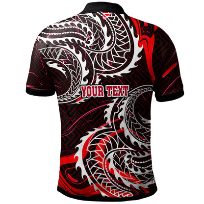 Hawaii Custom Polynesian Polo Shirt - President Theodore Roosevelt High School Tribal Patterns