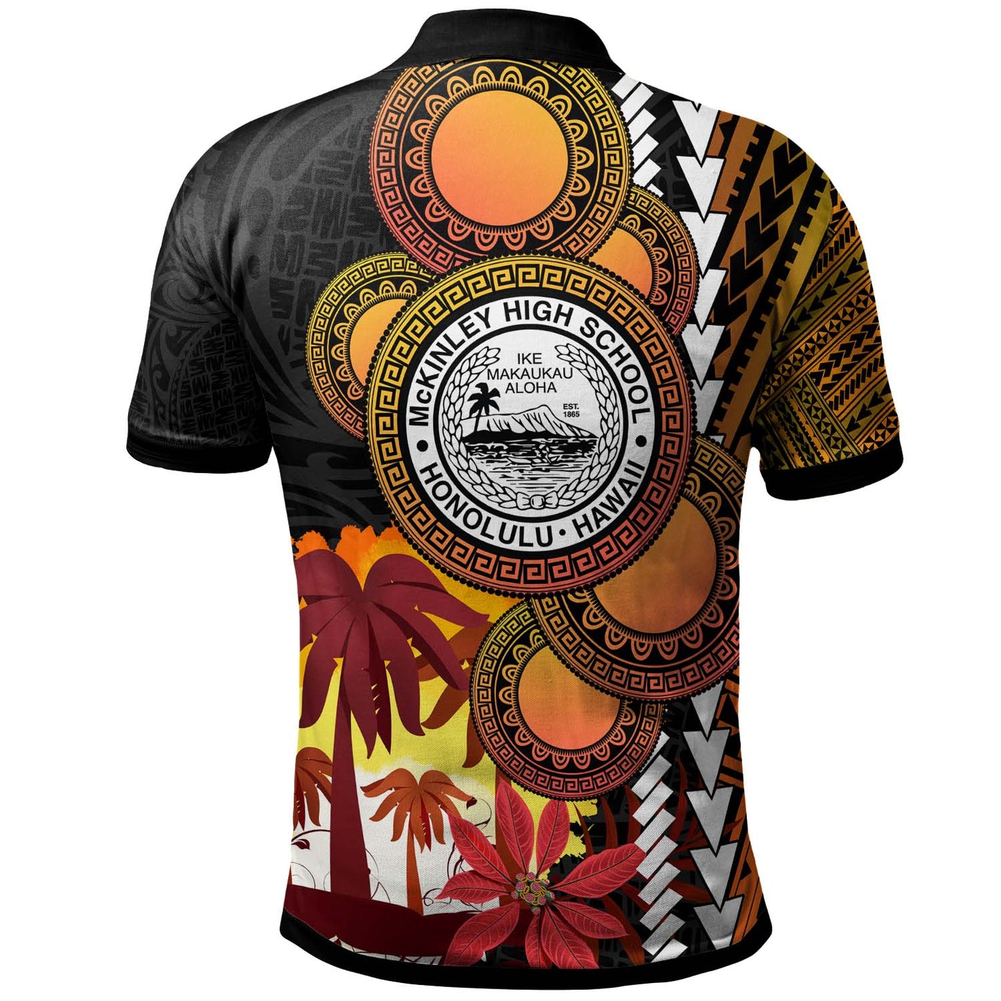 Hawaii Custom Polo Shirt - President William McKinley High School Hawaii Tropical Polynesian