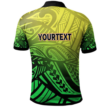 Hawaii Custom Personalised Polynesian Polo Shirt - Kaimuki High School Bulldogs Tribal Pattern