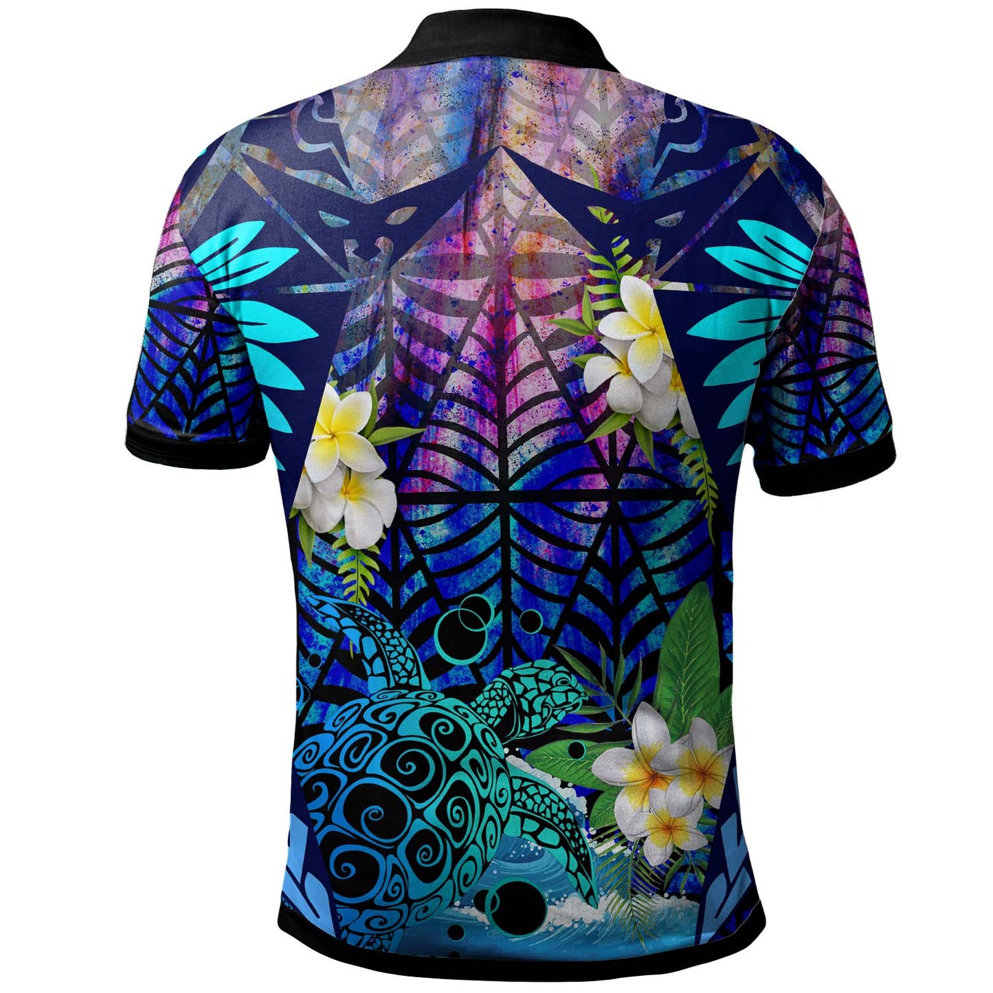 Tonga Custom Polo Shirt - Apifo'ou College Polynesian with Tribal Turtle Plumeria and Tonga Style