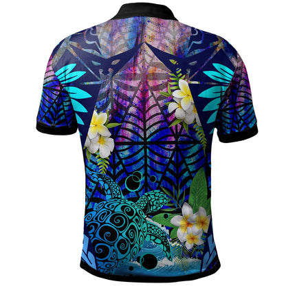 Tonga Custom Polo Shirt - Apifo'ou College Polynesian with Tribal Turtle Plumeria and Tonga Style