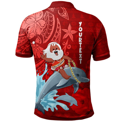 Hawaii Polynesian Christmas Polo Shirt - Custom Polynesian Santa Christmas Ugly Hawaii Polo Shirt