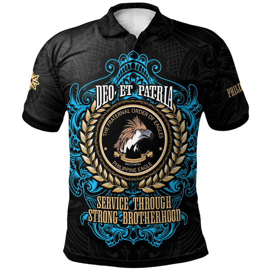 Philippines Polo Shirt - Philippine Eagles Ornament Vintage Style