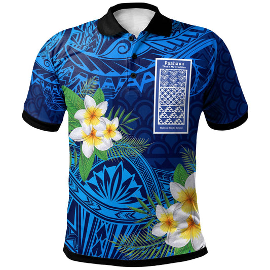 Hawaii Polynesian Polo Shirt - Waimea Middle Public Conversion Charter School Polynesian Patterns