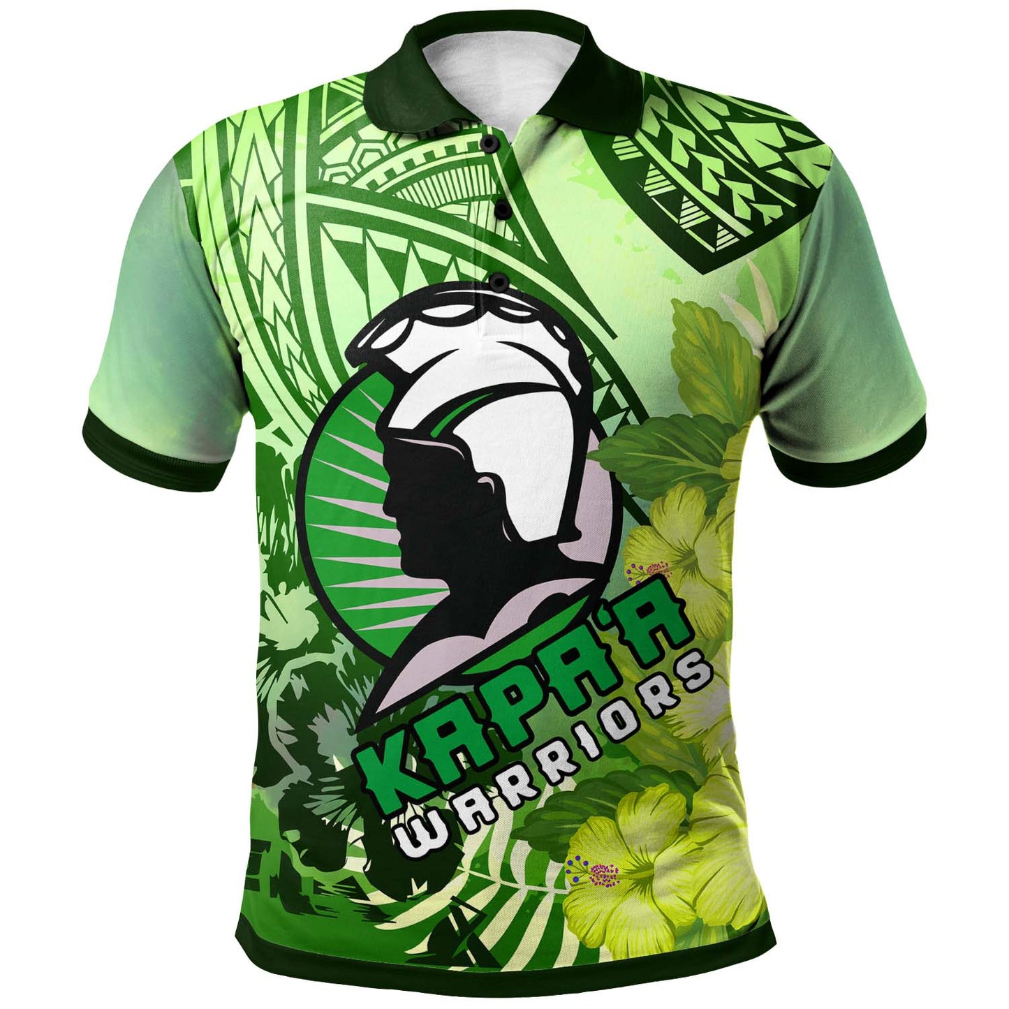 Hawaii Custom Polynesian Polo Shirt - Kapaa High School Hawaiian Warrior Polynesian Culture Hibicus