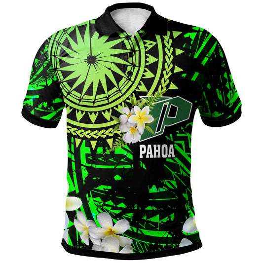 Hawaii Polynesian Polo Shirt - Pahoa High And Intermediate School with Polynesian Patterns