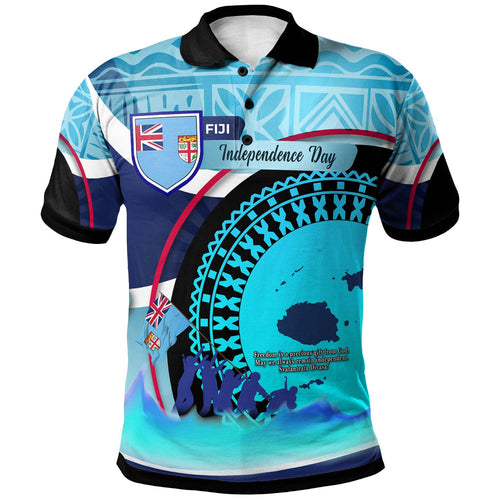 Fiji Polynesian Polo Shirt - Fiji Independence Day with Tapa Pattern Polo Shirt