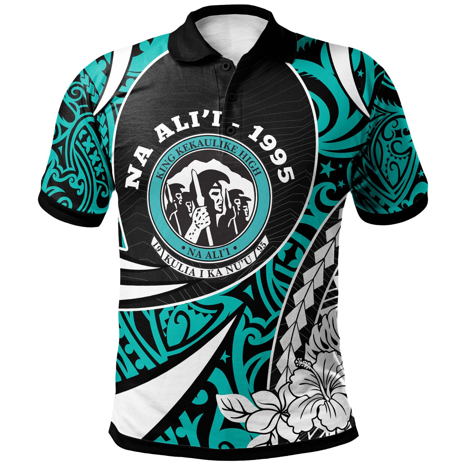 Hawaii Custom Personalised Polo Shirt - King Kekaulike High School Polynesian Tribal Pattern