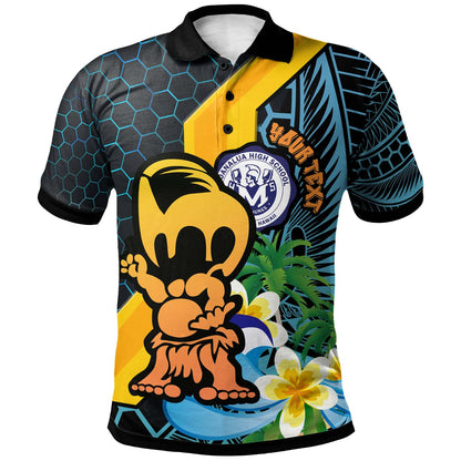 Hawaii Custom Polo Shirt - Moanalua High School Memehune Polynesian Tribal Pattern