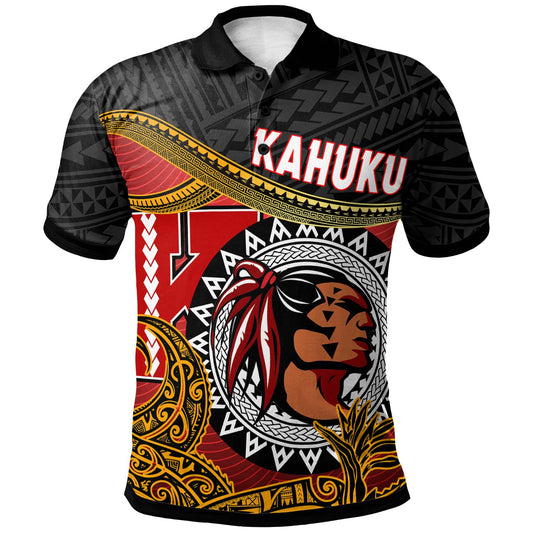 Hawaii Polynesian Polo Shirt - Kahuku High & Intermediate School The Red Raiders Polynesian Culture Pride