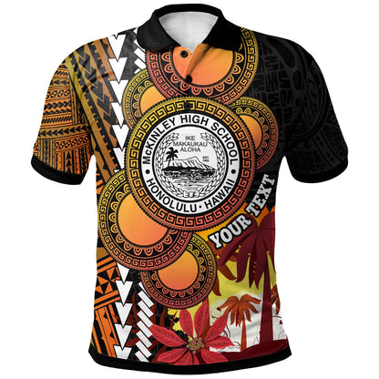 Hawaii Custom Polo Shirt - President William McKinley High School Hawaii Tropical Polynesian