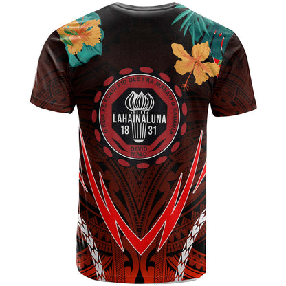 Hawaii Custom T-shirt - Lahainaluna High School Polynesian with Hawaii Pattern