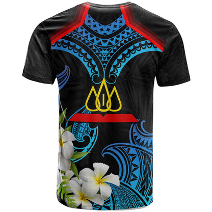 Tonga Polynesian T-shirt - Lavengamalie College with Polynesian Patterns and Plumeria Flower T-shirt