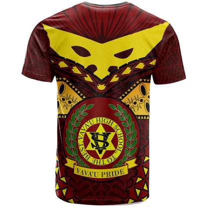Tonga Custom T-shirt - Vava'u High Shool Tonga with Polynesian Patterns
