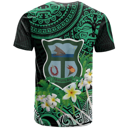 Tonga Custom T-shirt - Takuilau College with Polynesian Patterns and Plumeria Flower
