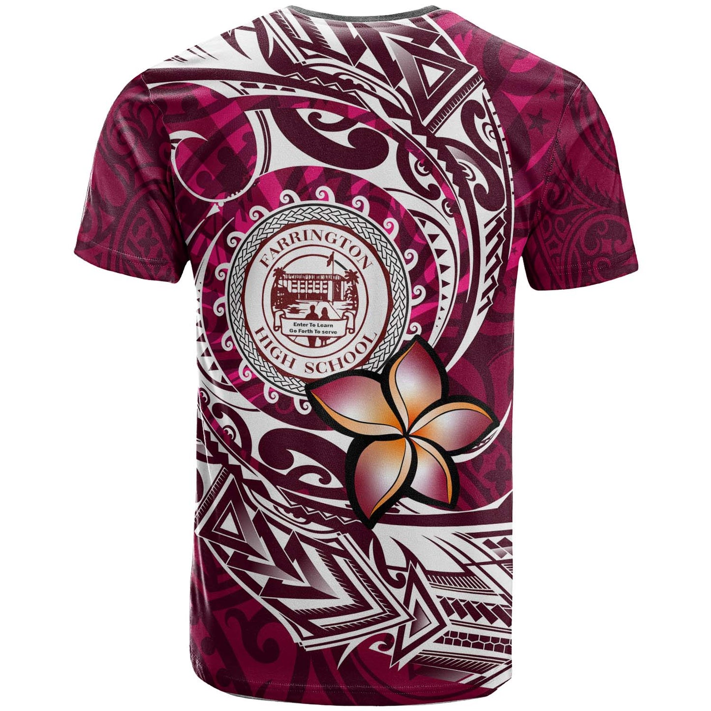 Hawaii Custom Personalised T-shirt - Farrington High School Maroon Polynesian Patterns