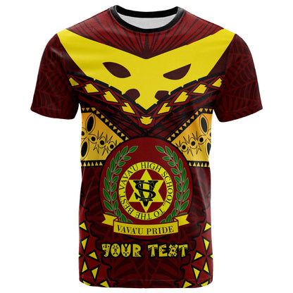 Tonga Custom T-shirt - Vava'u High Shool Tonga with Polynesian Patterns