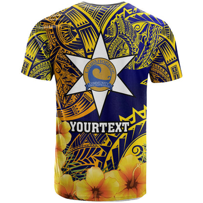 Hawaii Custom T-shirt - Laupahoehoe Community Public Charter School with Polynesian and HIbicus Flower
