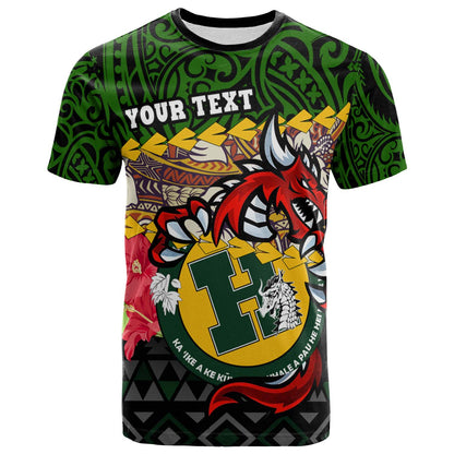 Hawaii Custom Personalised T-shirt - Hana High & Intermediate School Dragon Polynesian Pattern