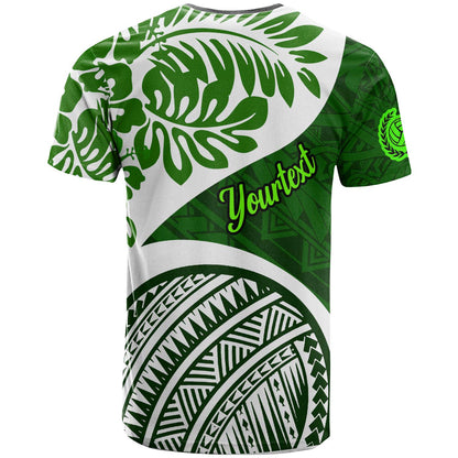 Hawaii Polynesian T-Shirt - Custom Hawaii Volleyball Team Hibicus Polynesian T-Shirt