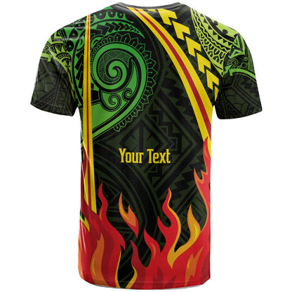 Hawaii Custom T-shirt - Honokaa High and Intermediate Polynesian Pattern Fire