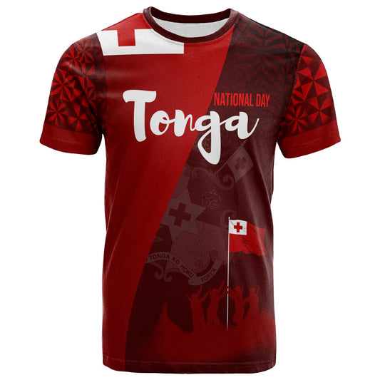 Tonga T-shirt - National Day Tonga Coat Of Arms Polynesian T-shirt