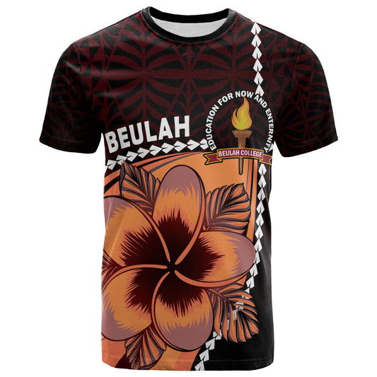 Tonga Custom Personalised T-shirt - Beulah College Polynesian Pattern with Flower Tribal T-shirt