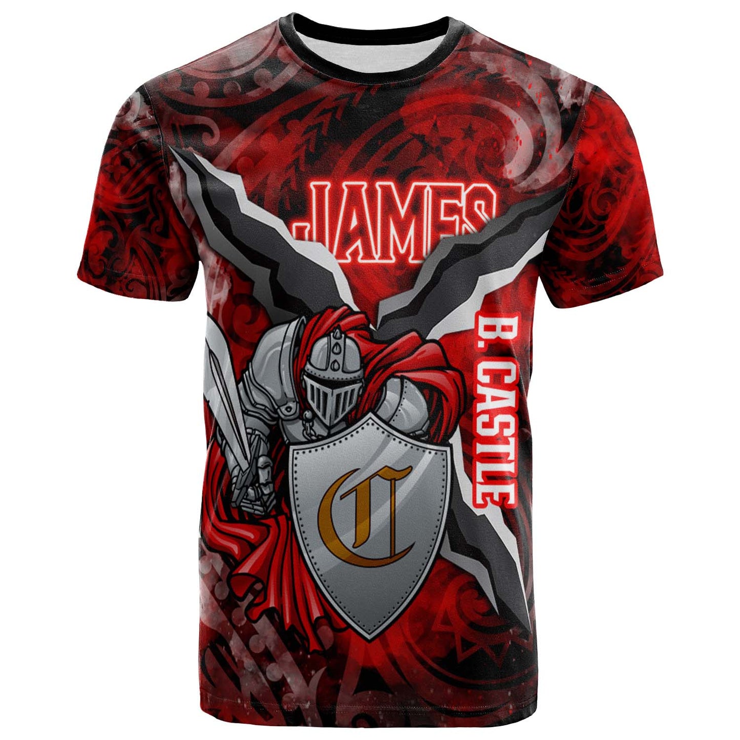 Hawaii Custom Personalised T-shirt - James B. Castle High School Knights Polynesian Pride