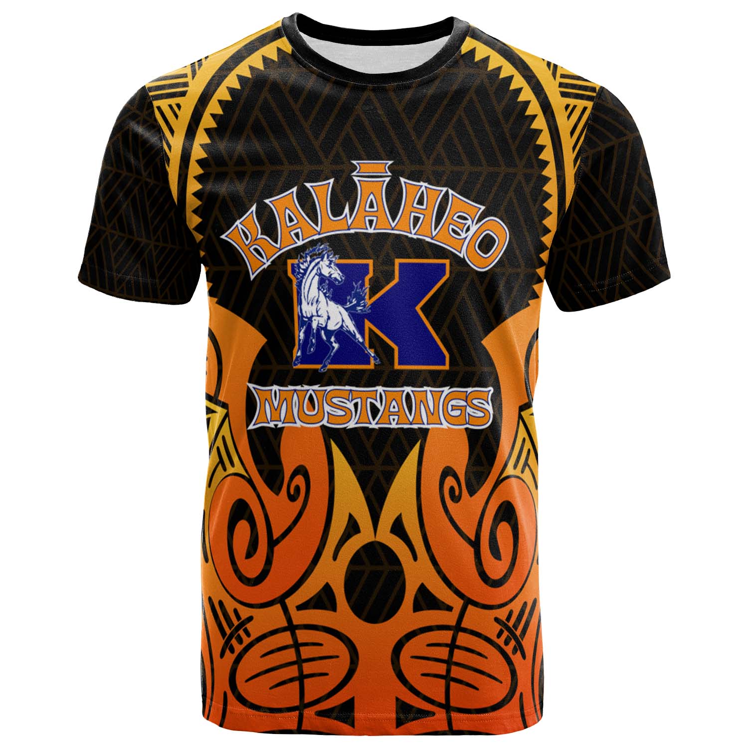 Hawaii Custom Polynesian T-shirt - Kalaheo High School with Tribal Patterns