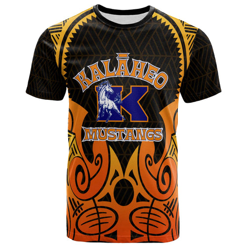 Hawaii Custom Polynesian T-shirt - Kalaheo High School with Tribal Patterns