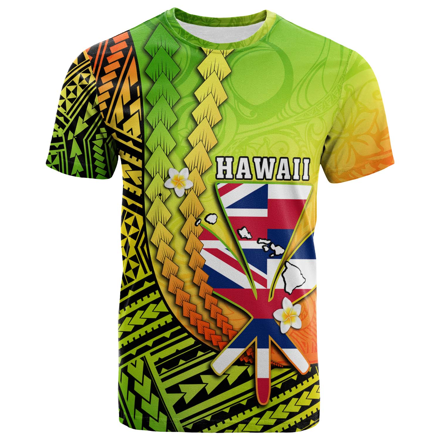 Hawaii Polynesian T-shirt - Hawaii Coat Of Arms Polynesian Reggae T-shirt