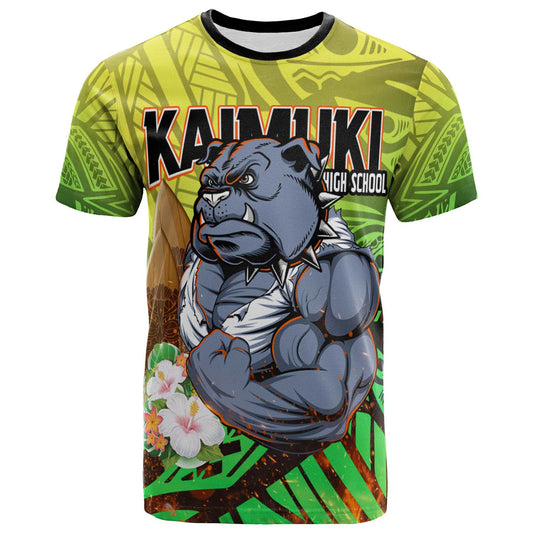 Hawaii Custom Personalised Polynesian T-shirt - Kaimuki High School Bulldogs Tribal Pattern