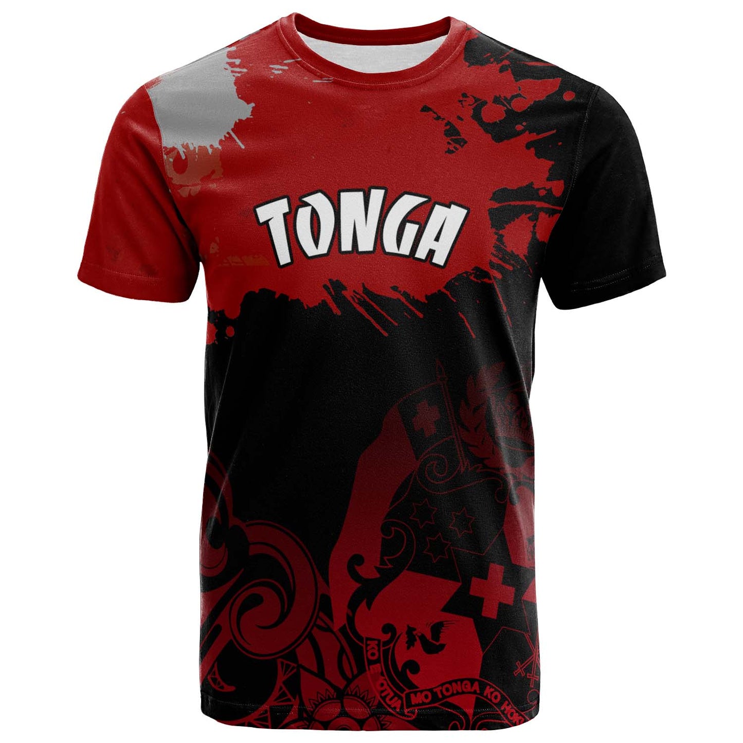 Tonga Polynesian T-shirt - Custom Tonga Pride Coat Of Arms T-shirt