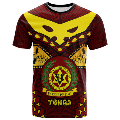 Tonga Custom T-shirt - Vava'u High Shool Tonga with Polynesian Patterns