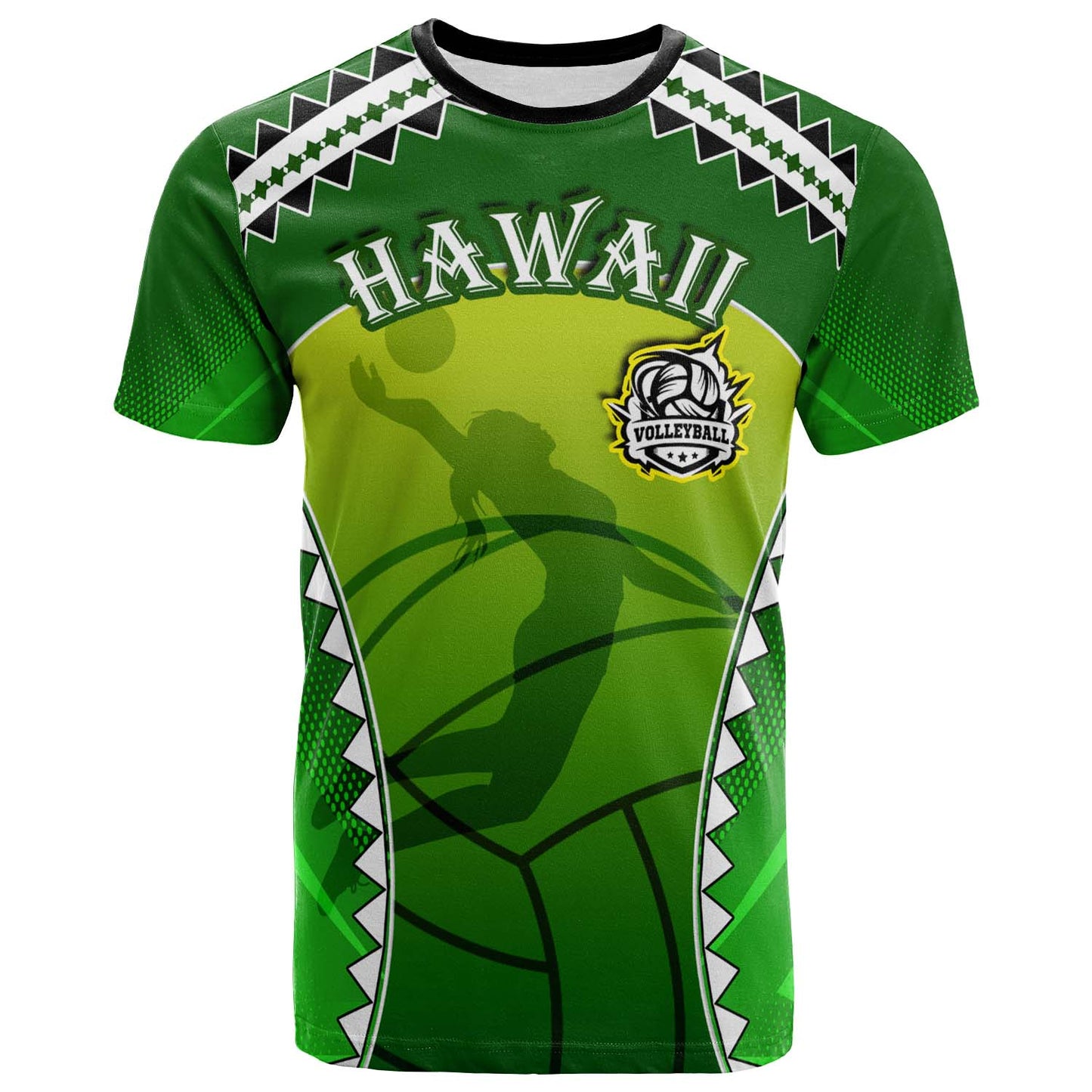 Hawaii Polynesian T-Shirt - Custom Hawaii Volleyball Team Sport Style Polynesian T-Shirt