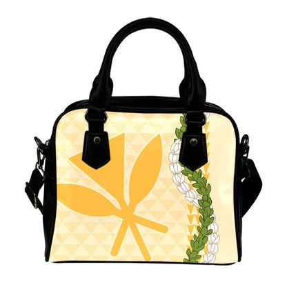 Kanaka Shoulder Handbag Kanaka Maoli Puakenikeni Maile Flower Lei
