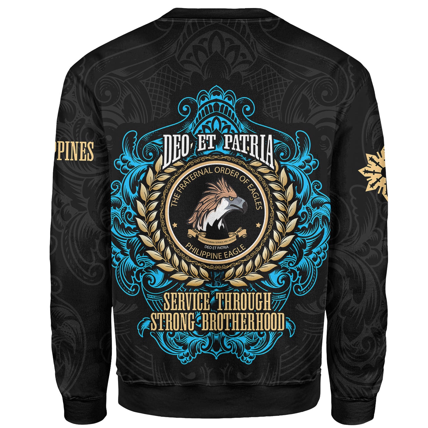 Philippines Sweatshirt - Philippine Eagles Ornament Vintage Style