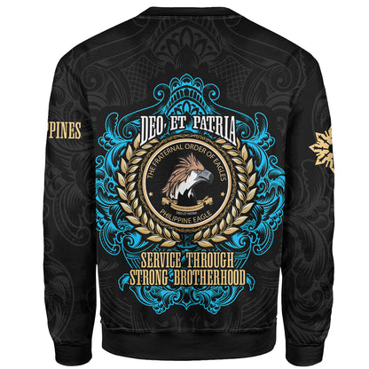 Philippines Sweatshirt - Philippine Eagles Ornament Vintage Style