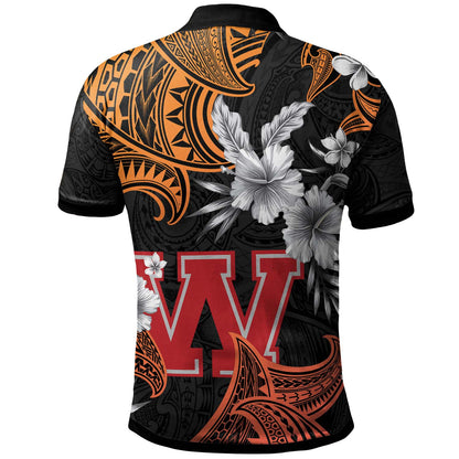 Hawaii Custom Personalised Polo Shirt - Waialua High & Intermediate School Tribal Pattern