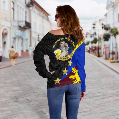 Philippines Off Shoulder Sweatshirt The Fraternal Order Of Eagles Polynesian