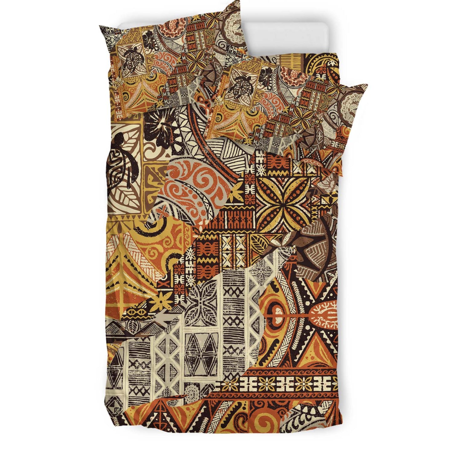 Hawaii Polynesian Bedding Set - Tribal Painting Patch Style