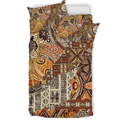 Hawaii Polynesian Bedding Set - Tribal Painting Patch Style